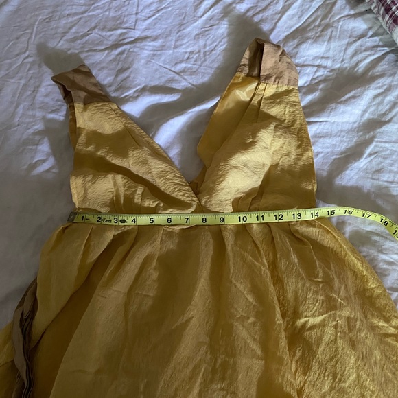 Y Apparel yellow tan sundress - Picture 3 of 4